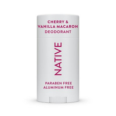 Native Solid Deodorant for Women; Men Cherry; Vanilla Macaron Aluminum-Free 2.65oz - Imperfect Container