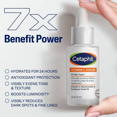 Cetaphil Brightening Vitamin C Face Serum 1fl oz - Missing Box