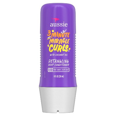 Aussie 3 Minutes Miracle Curls Detangling Deep Conditioner  8 fl oz - New