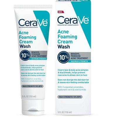 CeraVe Acne Control Foaming Face Cleanser 10% BPO 5 fl oz - Imperfect Box