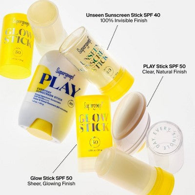 Supergoop! Unseen Clear & Invisible Face Sunscreen Stick SPF 40 0.7oz - Imperfect Container