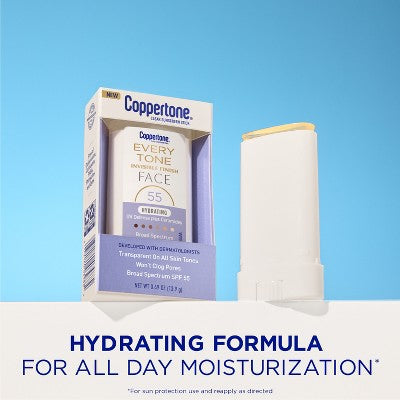 Coppertone Every Tone Sunscreen Face Stick SPF 55+ 0.49 fl oz - Imperfect Box