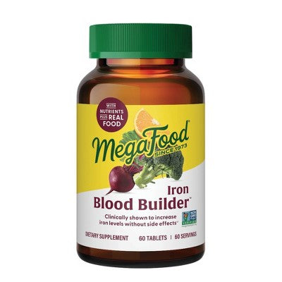MegaFood Blood Builder Vegan Iron Supplement 60ct - New