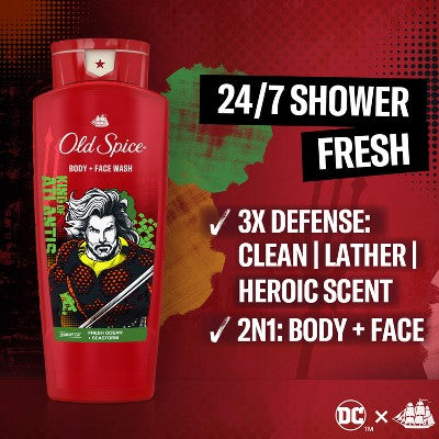 Old Spice Deodorant, Body Wash Shampoo Holiday DC Batman Gift Set 4pc 15.9oz - Imperfect Box
