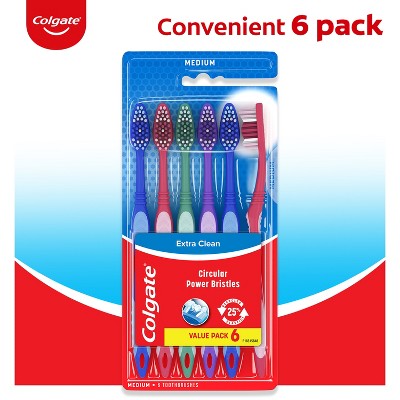 Colgate Extra Clean Full Head Toothbrush Medium 6ct - Imperfect Box