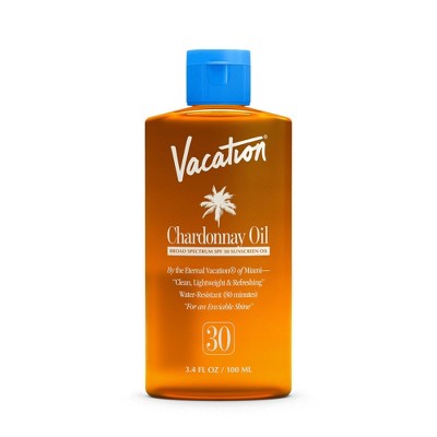 Vacation Chardonnay Oil Sunscreen SPF 30 3.4 fl oz - Small Amount Missing