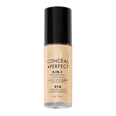 Milani Conceal + Perfect 2-in-1 Foundation + Concealer 01A Creamy Nude 1 fl oz - Imperfect Container