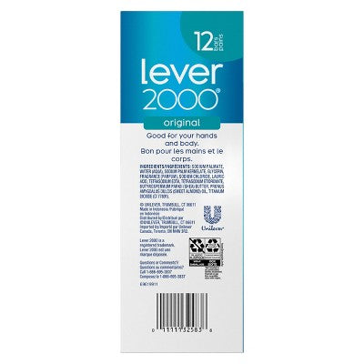 Lever 2000 Original Scent Bar Soap Scented 3.75oz/12pk - New