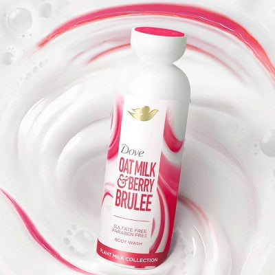 Dove Beauty Plant Milk Body Wash Oat Milk; Berry Brulee 17.5 fl oz - New