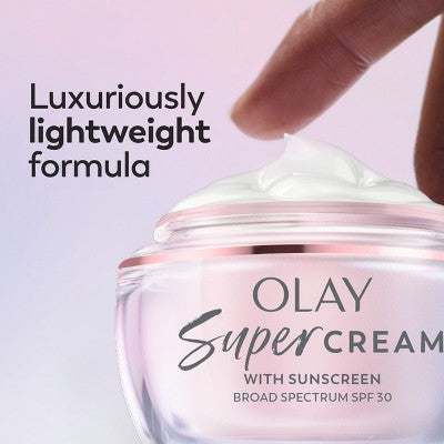 Olay Super Cream Ultra Lightweight Facial Moisturizer SPF 30 0.5oz - Missing Box