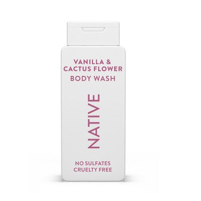 Native Body Wash Vanilla & Cactus Flower Sulfate Free 18 fl oz - Imperfect Container
