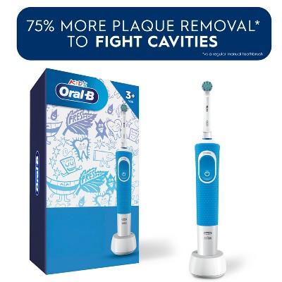Oral-B Kids Electric Toothbrush with Sensitive Brush Head and Timer Blue - Imperfect Box