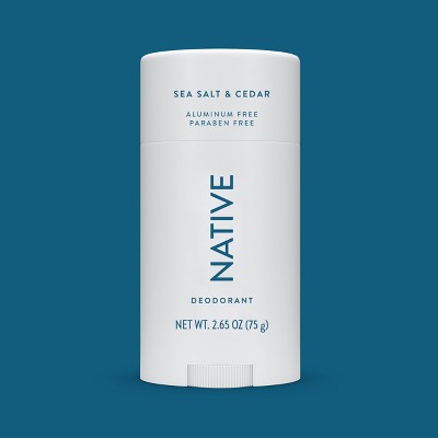 Native Solid Deodorant for Men & Women Sea Salt & Cedar Aluminum-Free 2.65oz - Imperfect Container