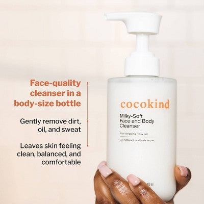 cocokind Ceramide Milk Face & Body Cleanser 13.5 fl oz - Imperfect Container