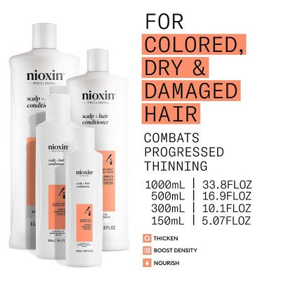 Nioxin System 4 Therapy Conditioner 10.1 fl oz - Imperfect Container