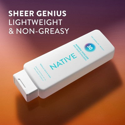 Native Mineral Sunscreen with Zinc Oxide Vanilla Milk & Shea SPF 30 7oz - Imperfect Container