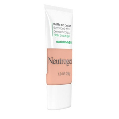 Neutrogena Clear Coverage Flawless Matte Color Correcting Cream, Full-Coverage 3.0 Vanilla - New
