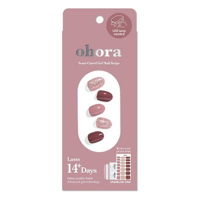 Ohora Gel Nail Art Design Line Sparkling Chai 30ct - Imperfect Box
