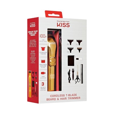KISS Products Cordless T-Blade Beard & Hair Trimmer - New