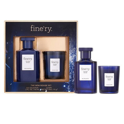 fine'ry. Full Size EDP + Mini Candle Gift Set The New Rouge 2pc - Imperfect Box