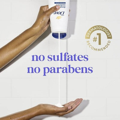 Dove Deep Moisture Body Wash Nourishes the Driest Skin 24hr Lotion-Soft Skin 30.6 fl oz - Imperfect Container