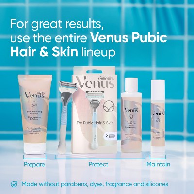 Venus For Pubic Hair and Skin Value Pack Razor Handle + 4 Blade Refills - Imperfect Box
