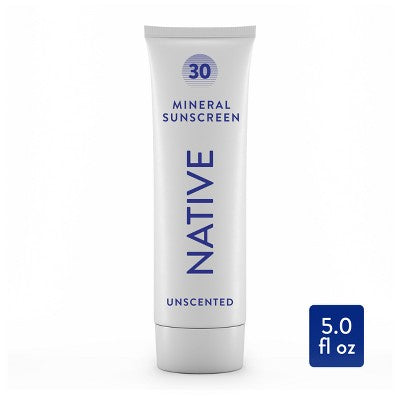 Native Mineral Sunscreen Unscented SPF 30 5 fl oz - Imperfect Container