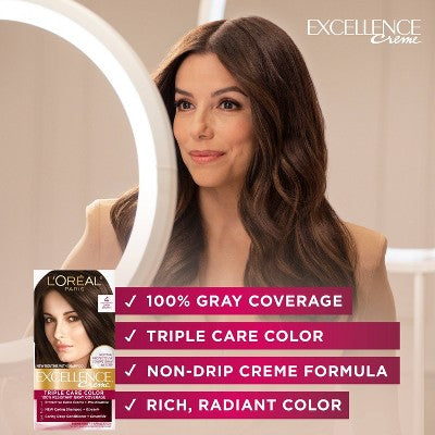 L'Oreal Paris Excellence Triple Protection Permanent Hair Color 6.3 fl oz 8.5A Champagne Blonde 1 Kit - Imperfect Box