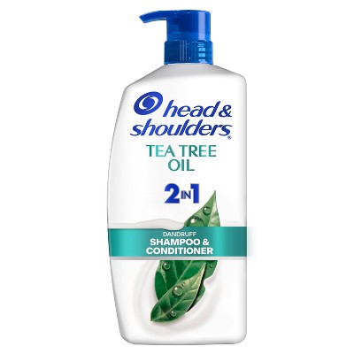 Head & Shoulders 2-in-1 Dandruff Shampoo and Conditioner, Anti-Dandruff Treatment, Tea Tree Oil for Daily Use, Paraben-Free 28.2 fl oz - Imperfect Container