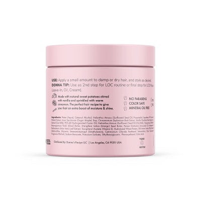 Donna's Recipe Sweet Potato Pie Hair Cream 6 fl oz - Imperfect Container