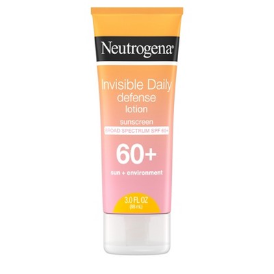 Neutrogena Invisible Daily Defense Sunscreen Lotion SPF 60 3 fl oz - Imperfect Container