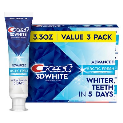 Crest 3D White Advanced Teeth Whitening Toothpaste Arctic Fresh 3.3oz - Missing Box