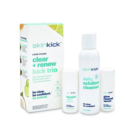 SkinKick Clear + Renew Kick Trio 3ct - Imperfect Box