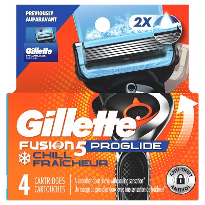 Gillette ProGlide Chill Razor Refills for Men 4 Blade Refills - Imperfect Box