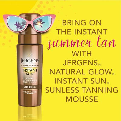 Jergens Natural Glow Instant Moisturizing Self Tanner Tanning Foam Deep Bronze 6 fl oz - Missing Lid