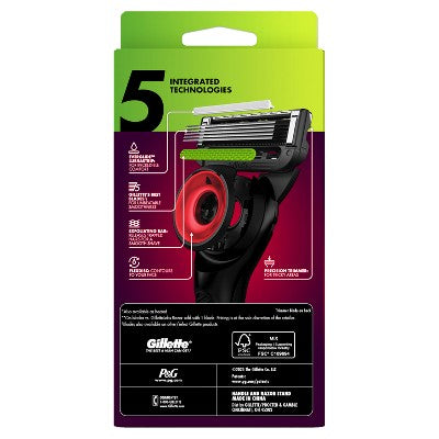 Gillette Labs Mens Special NFL Chiefs Edition Shaving Razor with 4 Refills and Magnetic Stand - New