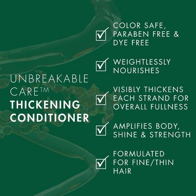 Nexxus Unbreakable Care Biotin Conditioner For Fine & Thin Hair 13.5 fl oz - New
