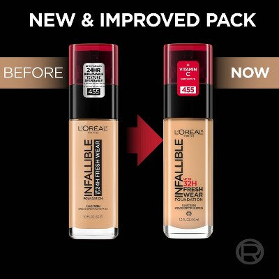 L'Oreal Paris Infallible 32HR Fresh Wear Foundation SPF 25 430 Ivory Buff 1 fl oz - New