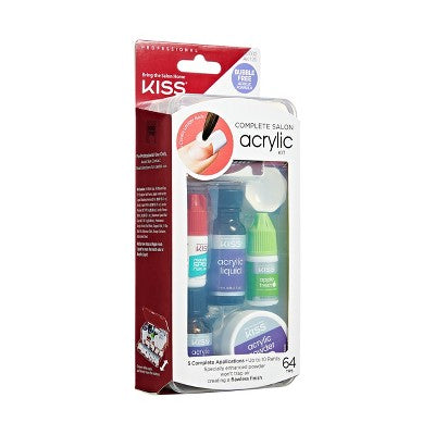 KISS Products Complete Salon Acrylic DIY Manicure Kit 64ct - New