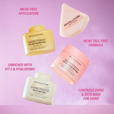 Makeup Revolution Loose Baking Powder Translucent 1.05oz -  New