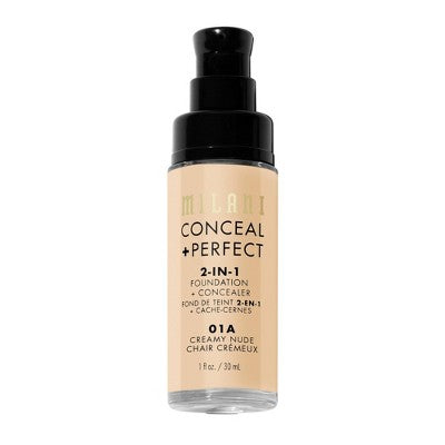 Milani Conceal + Perfect 2-in-1 Foundation + Concealer 01A Creamy Nude 1 fl oz - Imperfect Container