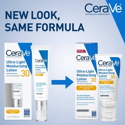 CeraVe Ultra-Light Face Lotion Moisturizer SPF 30 1.7oz - Imperfect Box