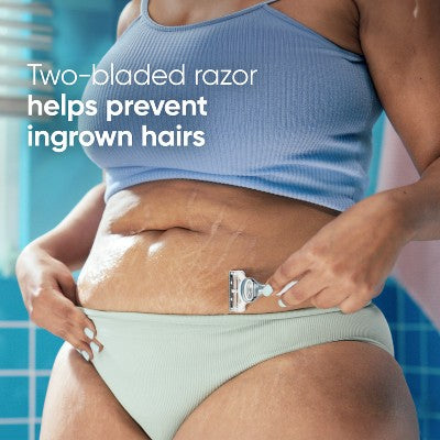 Venus for Pubic Hair & Skin Women's Razor + 2 Razor Blade Refills - New