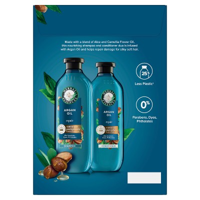 Herbal Essences Pure Plants Blend Argan Oil Repairing Color-Safe Shampoo/Conditioner Dual Pack 13.5 fl oz/2ct - Imperfect Box