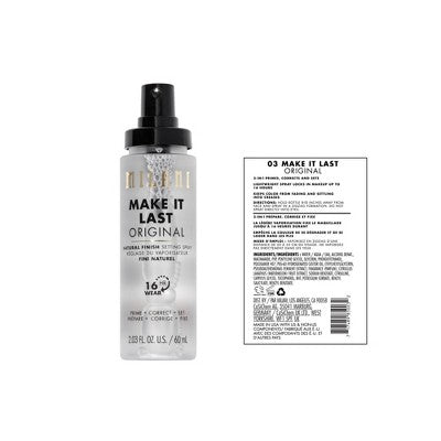 Milani Make It Last Original Natural Finish Setting Spray 2.03oz - New