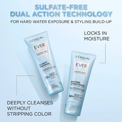 L'Oreal Paris EverPure Clarify Shampoo for Build Up 6.8 fl oz - New