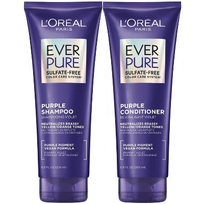 L'Oreal Paris EverPure Purple Shampoo & Conditioner Kit 6.8 fl oz - New