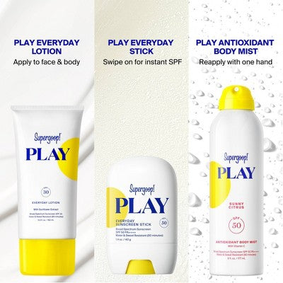 Supergoop! PLAY Everyday Hydrating Body & Face Sunscreen Lotion SPF 50 2.4 fl oz - Imperfect Container
