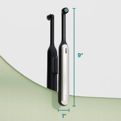 quip Rev Oscillating Rechargeable Electric Toothbrush Black/Silver - Imperfect Box