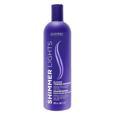 Clairol Professional Shimmer Lights Blonde Toning Shampoo 16 fl oz - Imperfect Container